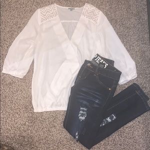 White Charlotte Russe top